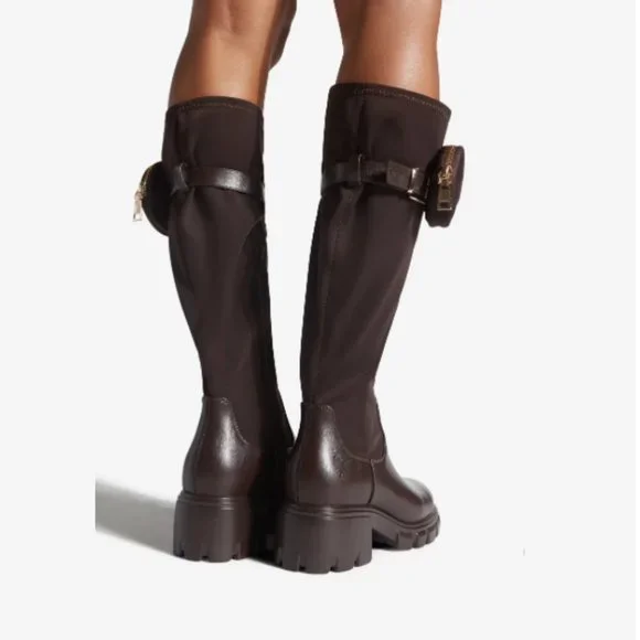 🆕 Tall Platform Brown Boots 8.5 - Picture 3 of 7